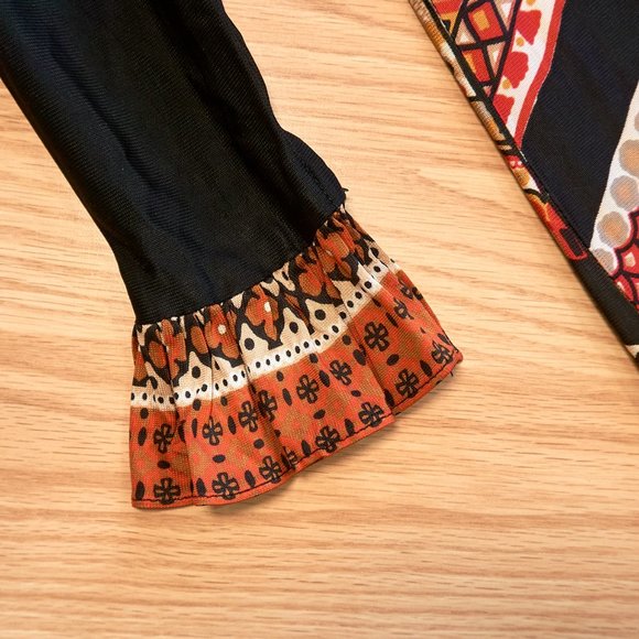 Vintage 60s Jean Varon Printed Maxi Babydoll Dress, Size XS, Made in England - Picture 2 of 10